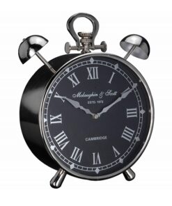 Table Clock With Two Bells Iron 30cm