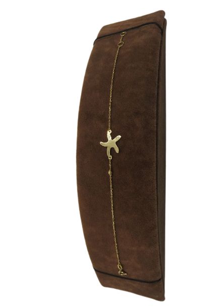 18K Yellow Gold Charm Women's Bracelet With Starfish Design