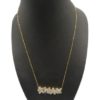 18K Yellow Gold Women's Necklace With Diamond Scattered