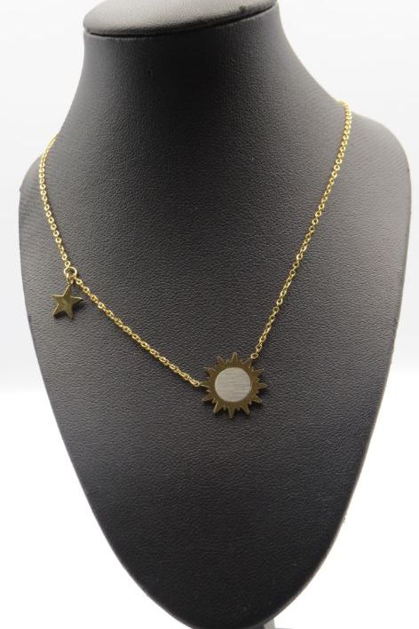 Sun Star Stainless Steel Necklace