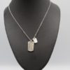 Tag with Strass Pendant Stainless Steel Necklace