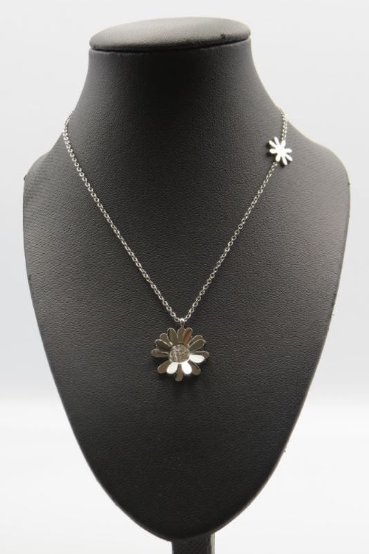 Aster Flower Stainless Steel Necklace