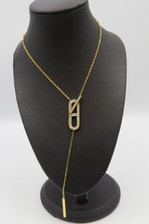 T-Bar Y Stainless Steel Necklace