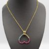 Colorful Heart Dangle Stainless Steel Necklace