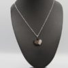 Swan with Black & Silver Strass Pendant Stainless Steel Necklace
