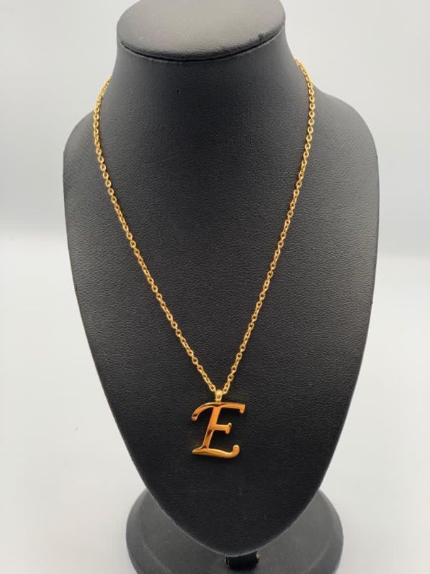 Alphabet A-Z Initial Stainless Steel Pendant Necklace