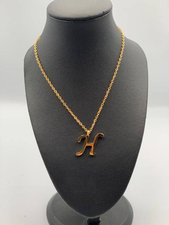 Alphabet A-Z Initial Stainless Steel Pendant Necklace