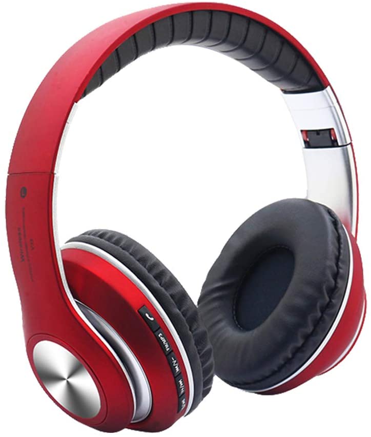 Wireless 5.0 Headset On Ear Headphones with Mic Lightweight Portable Foldable Bass Earphone Adjustable Headband