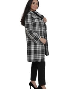 SWEET MISS Houndstooth Long Coat