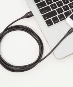 AmazonBasics Apple Certified Double Nylon Braided USB A Cable Black 1