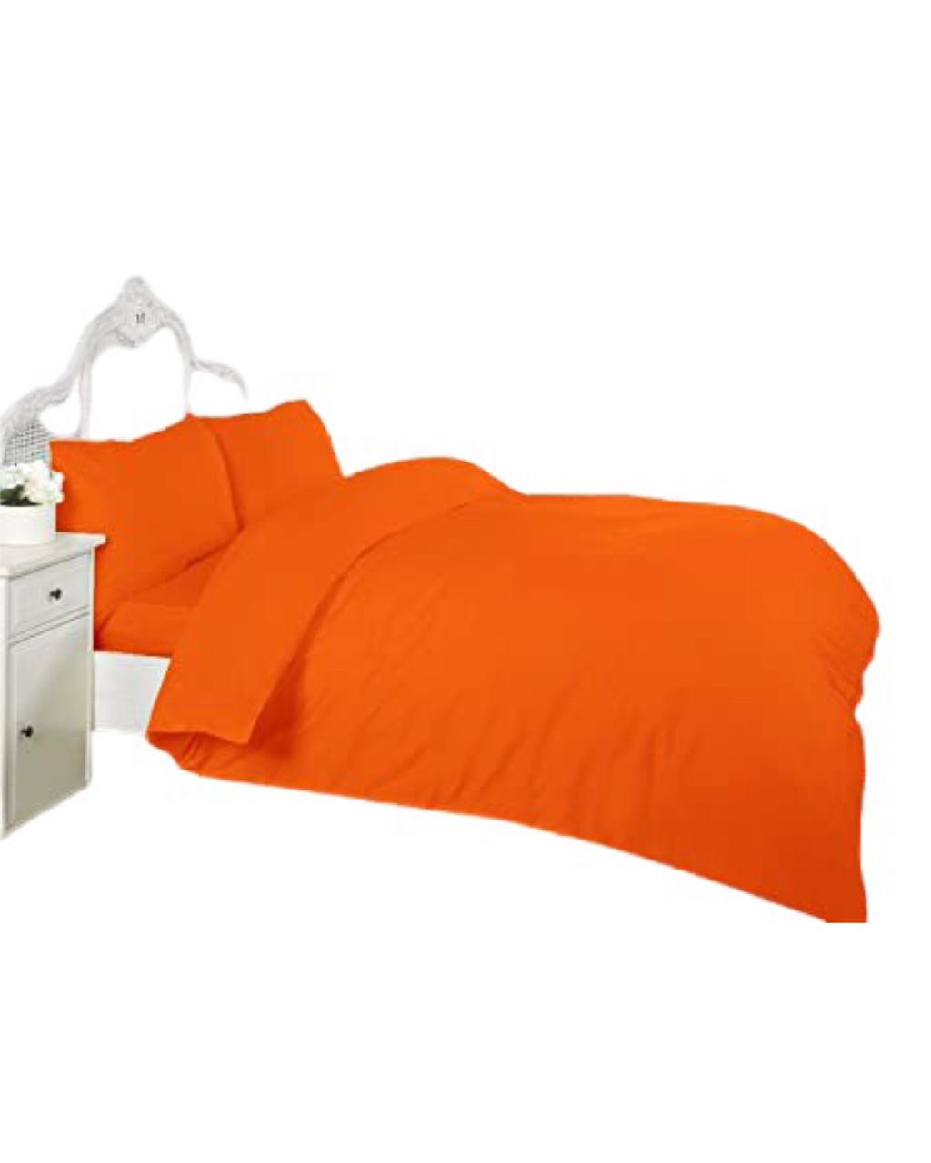 Double Duvet Cover Set - Plain Color orange