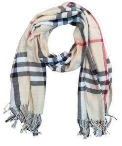 D&JEANS- Burberry Scarf With Fringe Trim