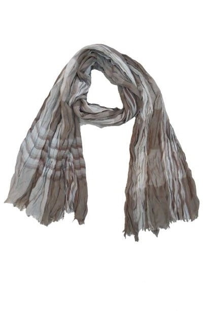 Polyester blend fabric Long Checked Scarf