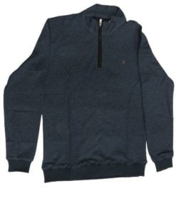 LAMBARDI Pullover Cotton Neck Quarter-Zip Fleece Sweatshirt