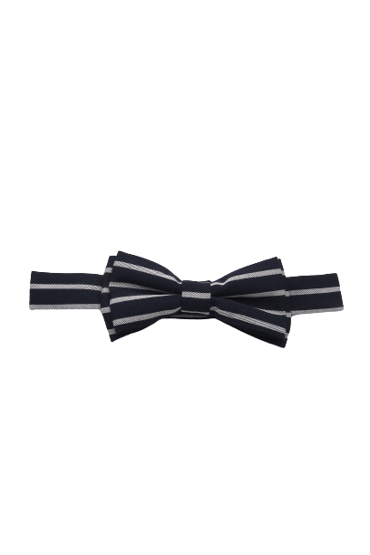 Men's Striped Bow ties-Navy