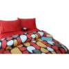 Double Duvet Cover Set Soft Mohair Double Face - Dotted Red/Yellow/Black