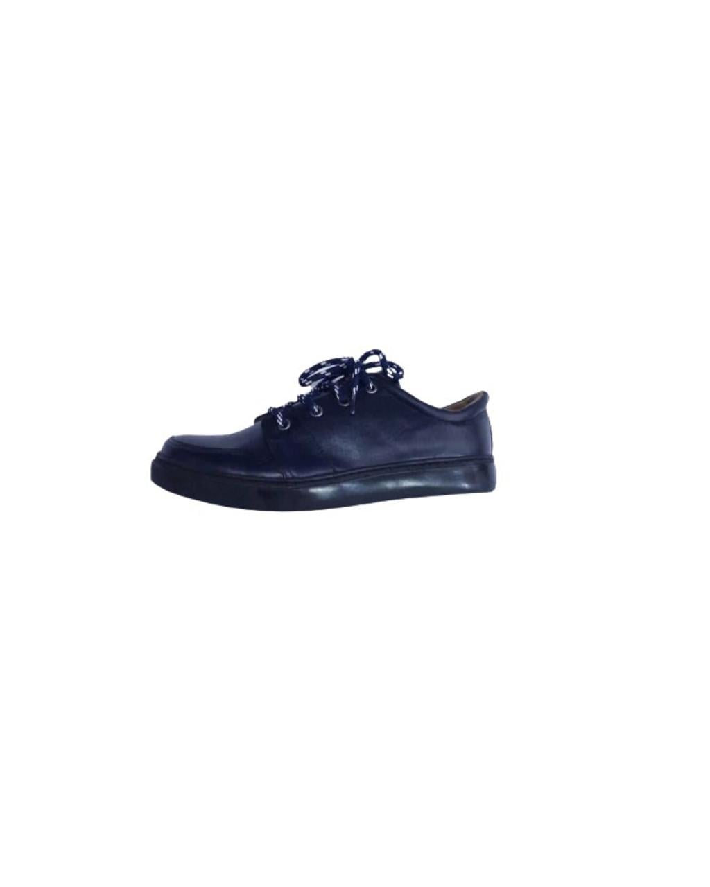 RALPH Casual Shoes Round Toe Navy For Boys With Laces