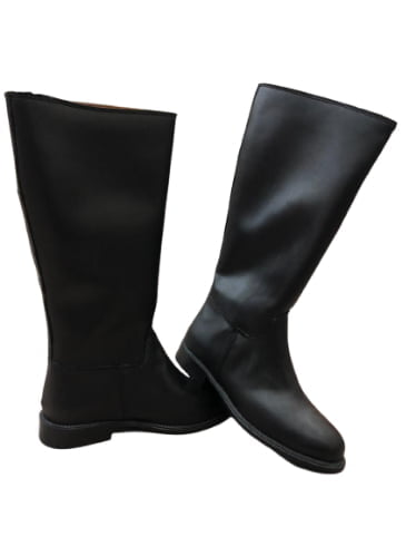 DIKA INTERNATIONAL Laceless Long Leather Boots For Men