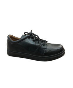 RALPH Casual Shoes Round Toe Black For Boys With Laces