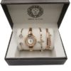 ANDE KLEVN Rose Gold Watch With A Set Of Three Bracelets