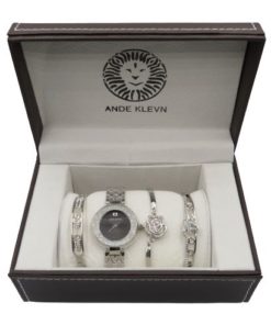 ANDE KLEVN Silver Watch With A Set Of Three Bracelets