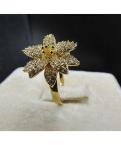 NEOGLORY Ring Designed With Flower And Leaves