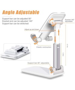 Fully Foldable Angle Height Adjustable Phone Holder Stand for Desk