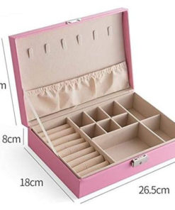 Jewelry Storage Box Organizer Pink