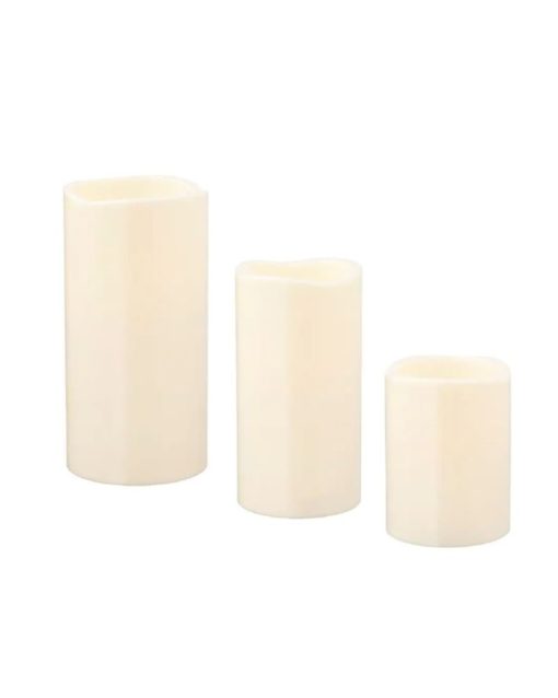 GODAFTON LED Block Candle in/out Set of 3