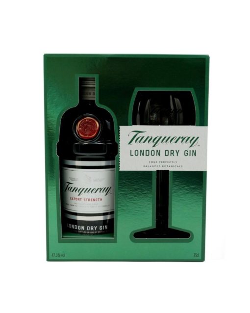 TANQUERAY London Dry Gin 75 CL + Glass