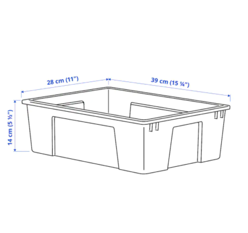 IKEA SAMLA Box Transparent 39x28x14