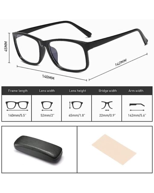 Anti Blue Light Glasses Square Eyeglasses Frame