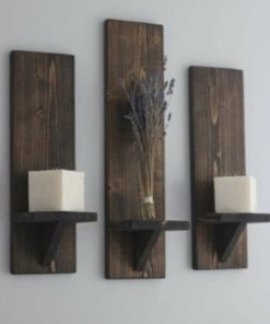 Pallet Wall Candle Holders Stand Size 70*10 cm