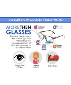 Ferro Computer Glasses Adults Blocks Harmful Blue Light UV Light from Digital Screens