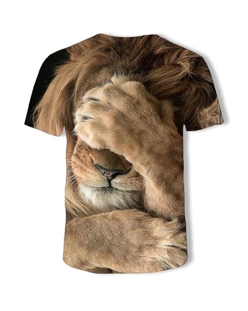 Men's T-shirt 3D Lion Print Graphic