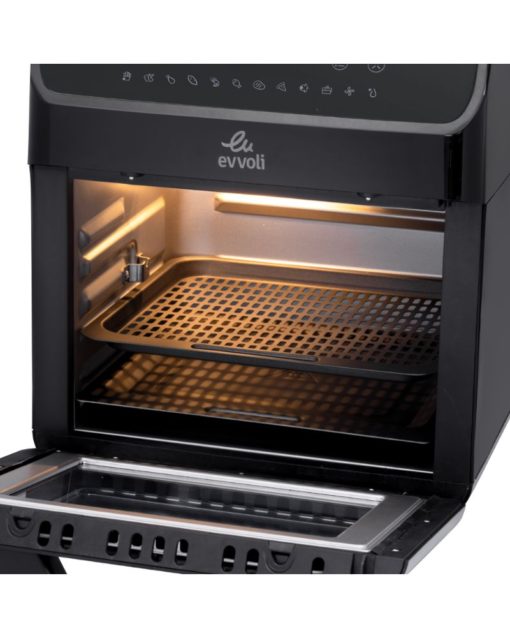 EVVOLI Air fryer Oven Multi-functions 12 Liters 12 Preset Programs 1700W