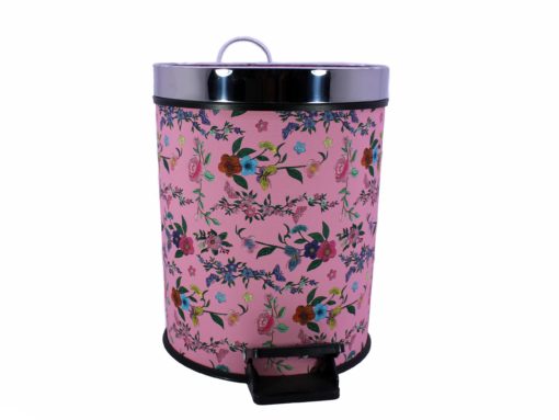 OGO Pedal Bin Floral Pink Finish