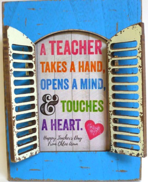 Vintage Window Frame with Quote teacher