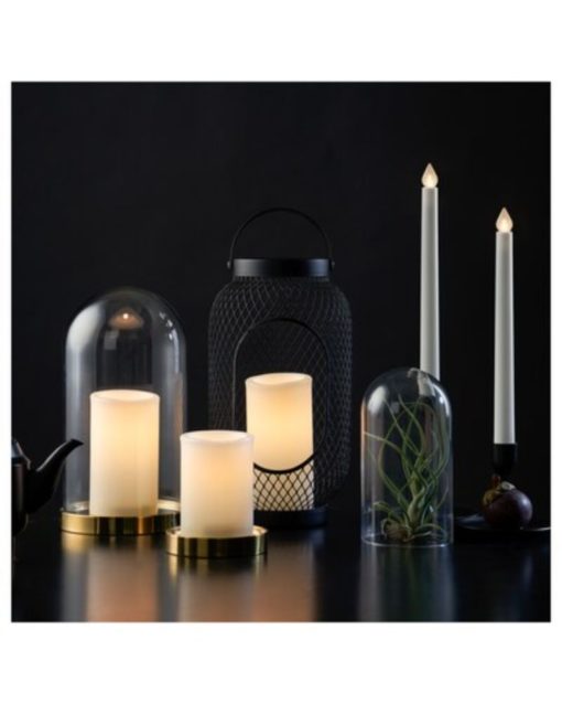 IKEA ÄDELLÖVTRÄD LED Block Candle Set Of 3 White/Indoor - Image 4