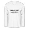 "(UN)Lucky Landings" Printed Men's V-Neck Long Sleeves T-Shirt