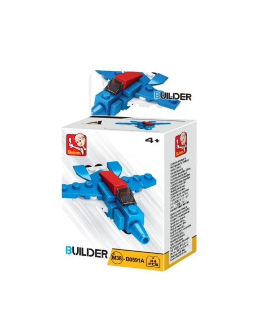 SLUBAN Builder Jet Plane 26 Pieces Construction Set