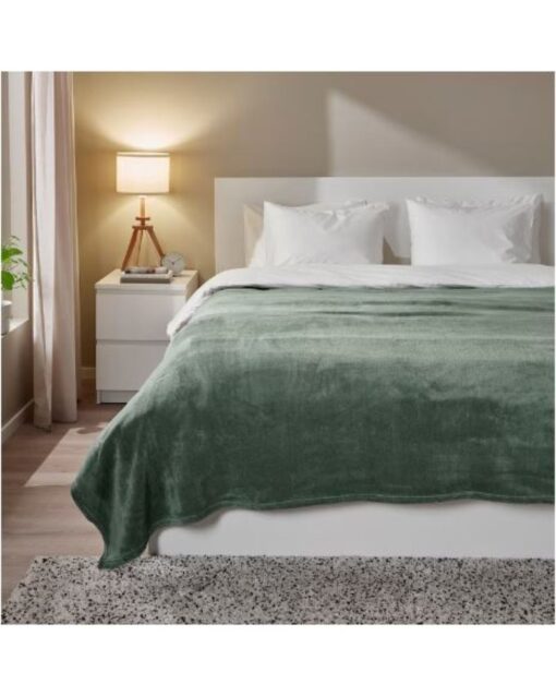 IKEA TRATTVIVA Bedspread Grey-Green 230x250 cm - Image 2