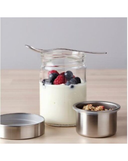 IKEA DAGKLAR Jar With Insert Clear Glass Stainless Steel 0.4 l - Image 4