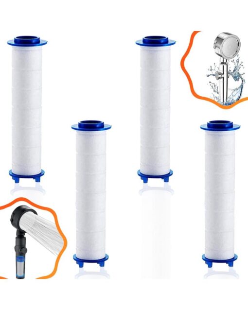 4 Pieces Showerhead Filter PP Cotton Cartridge