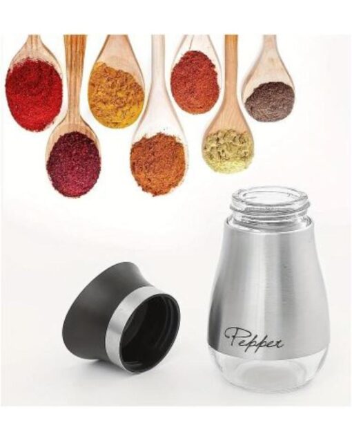 Refillable Salt & Pepper Shakers Set of 2 - Image 4