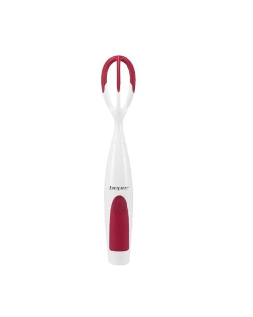 BEPER Automatic Cordless Whisk Battery Operated Detachable Whip And Rubber Speed Button Red, P102SBA006