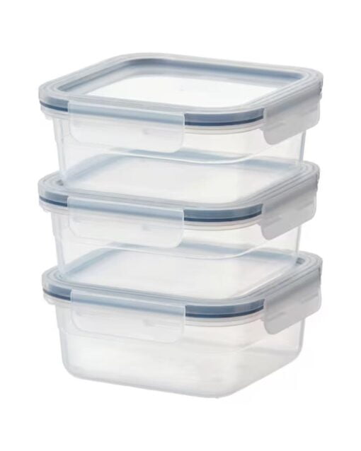IKEA 365+ Food Container Square Plastic 750 ml Pack of 3