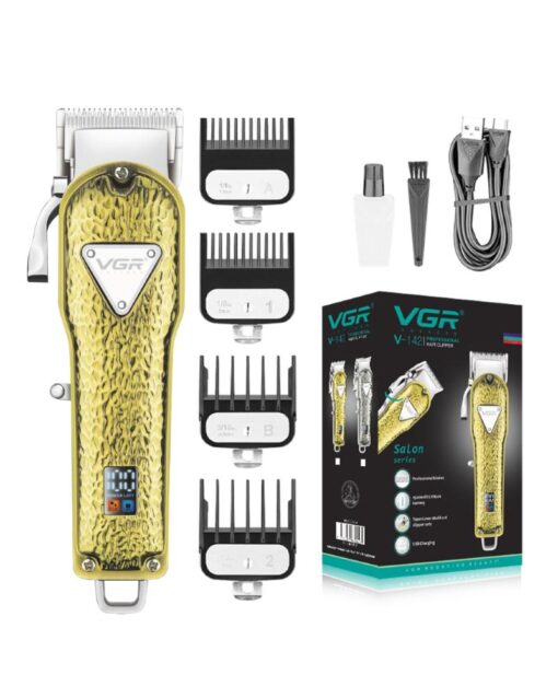 VGR Metal Barber Hair Cut Trimmer Machine Professional Cordless for Men V-142