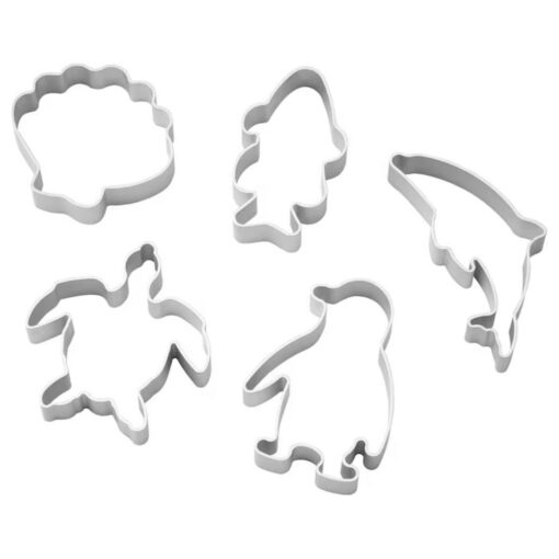 IKEA BLÅVINGAD Modelling Dough Cutters Set of 5 Aluminium
