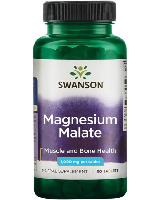 SWANSON Premium Magnesium Malate  Vitamins  60 Tablets